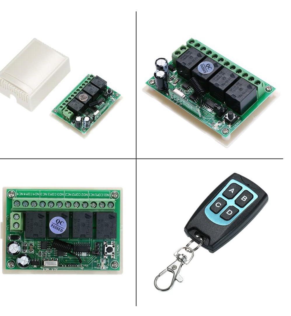 ワイヤレス リモコン DC 12V 4CH レシーバー トランスミッター_画像5