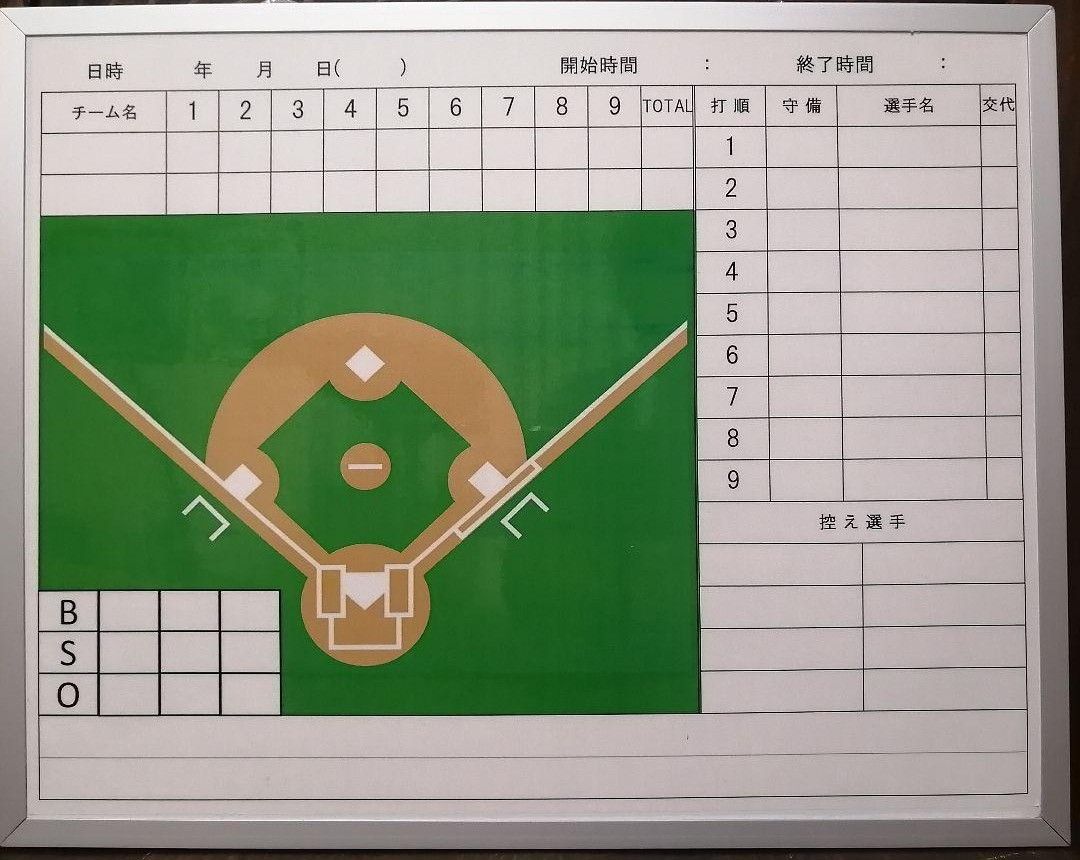 野球作戦ボード Lサイズ マグネット付き(オマケ)