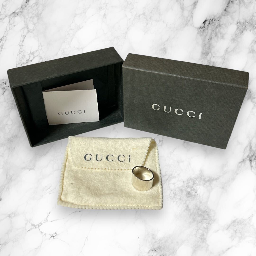 GUCCI グッチ リング 指輪 内径約19cm SILVER シルバー アクセサリー 箱付きの画像1