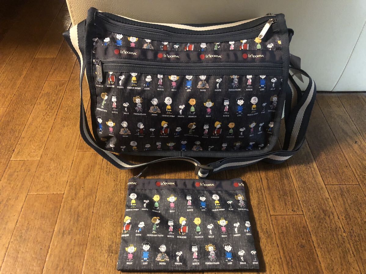 LeSportsac レスポートサック ×PEANUTS DELUXE EVERYDAY BAG 7507 L010 PEANUTS ALL STARの画像2