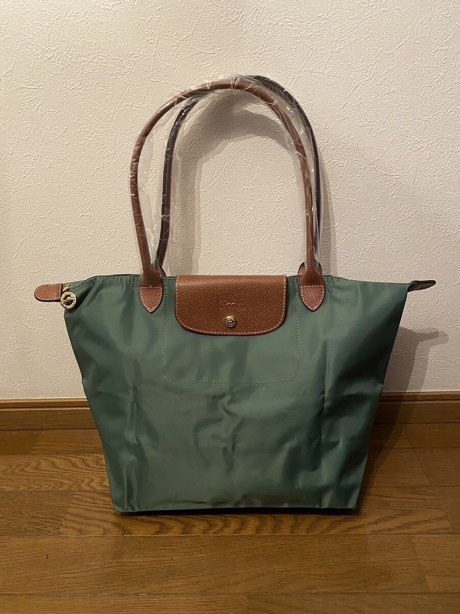 【新品】ロンシャン LONGCHAMP ル プリアージュ ショルダーバッグ S Tail greenの画像1