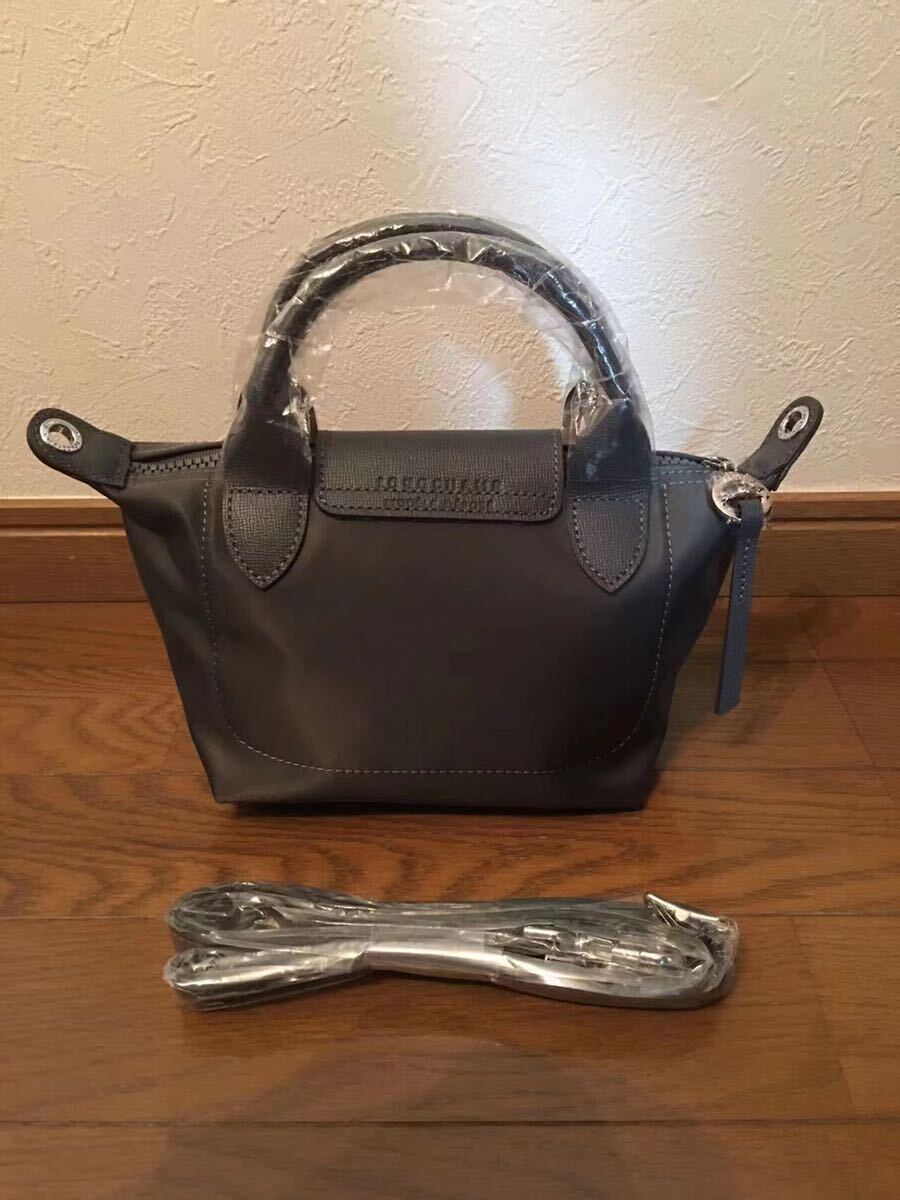 【新品】ロンシャン LONGCHAMP ル プリアージュ ネオ 2wayバッグXS ダークグレーの画像3