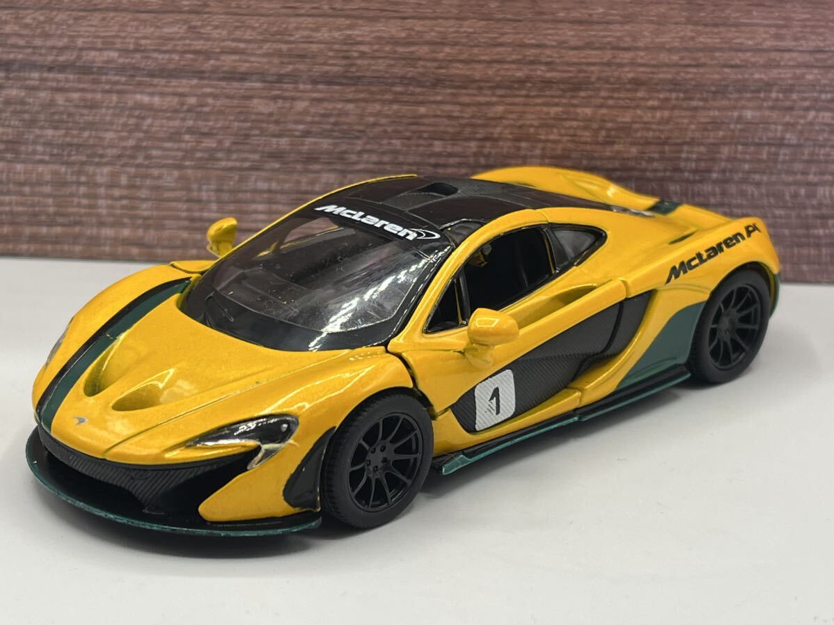 即決有★1/36 Kinsmart キンスマート マクラーレン P1 McLaren P1 イエロー 黄★ミニカー_画像1