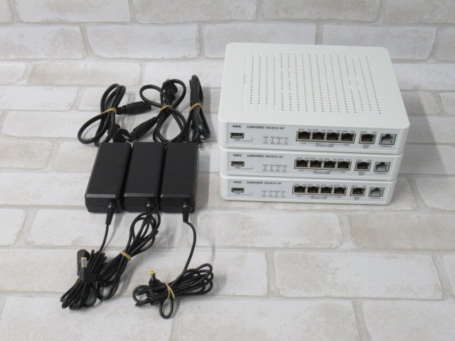 ▲Ω 新LA 0085h 保証有 NEC【 WA2612-AP-ML01】UNIVERGE WAシリーズ VPN構築ワイヤレスルータ３台セット 動作確認/初期化済