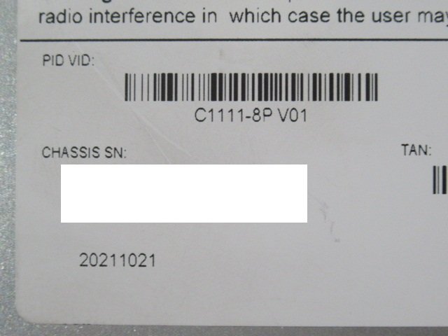 ▲Ω 新LB 0020k 保証有 CISCO【 C1111-8P 】シスコ ISR 1100 Series サービス統合型ルータ AC付・祝10000!取引突破!!_画像8