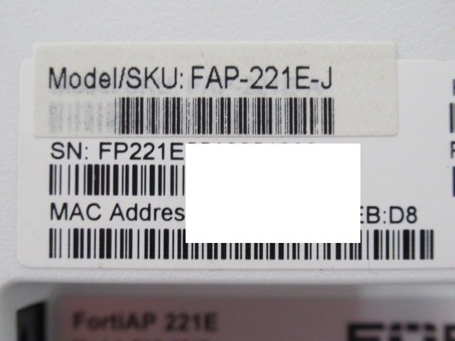 ▲Ω 新LE 0001ｋ 保証有 FORTINET【 FAP-221E-J 】FortiAP-221E FAP-221E+ 無線アクセスポイント PoE給電対応 本体のみ・祝10000!取引突破_画像4