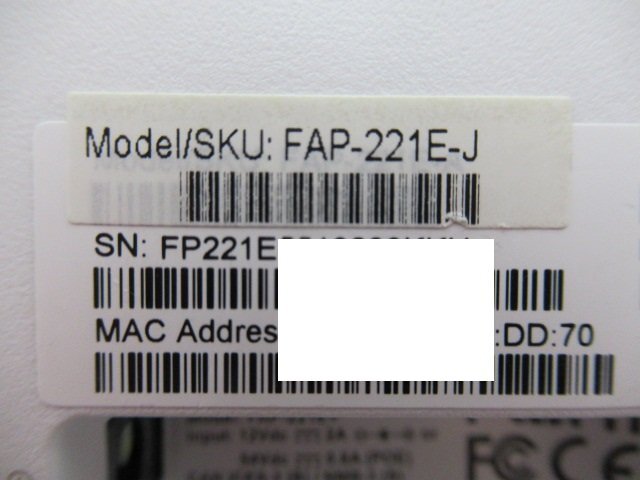 ▲Ω 新LE 0003ｋ 保証有 FORTINET【 FAP-221E-J 】FortiAP-221E FAP-221E+ 無線アクセスポイント PoE給電対応 祝10000!取引突破!!_画像6