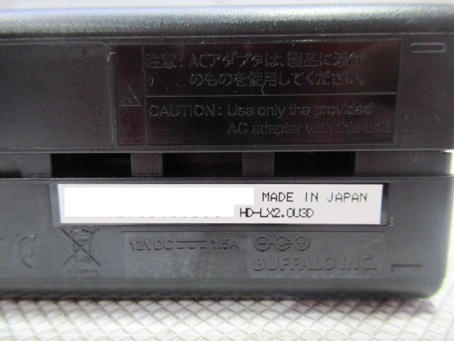 03722 Ω 新LD 0037h 保証有 BUFFALO/バッファロー【 HD-LX2.0U3D 】 HD-LXU3Dシリーズ 外付けHDD (2TB) 初期化済 AC/USBケーブ付_画像9