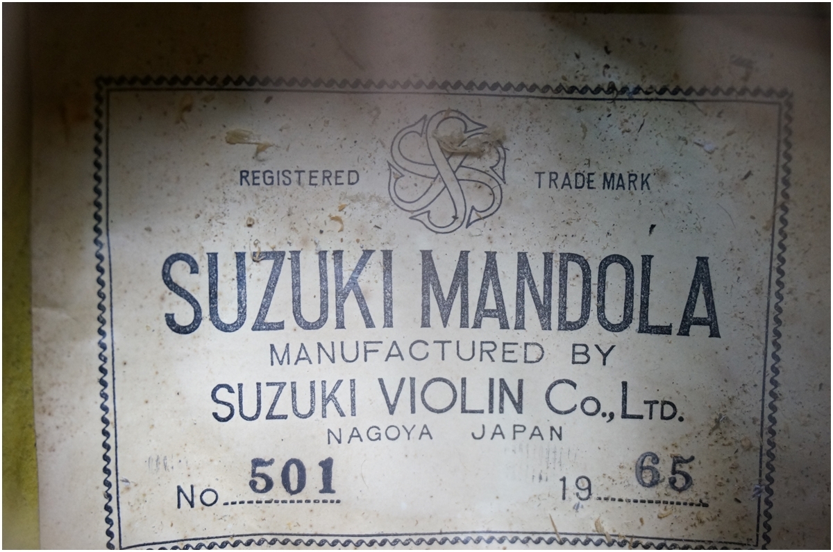 【希少】 Suzuki ★ スズキ ★ マンドラ ジャパンヴィンテージ ★ 1965 № 501 ★ ハードケース付きの画像9