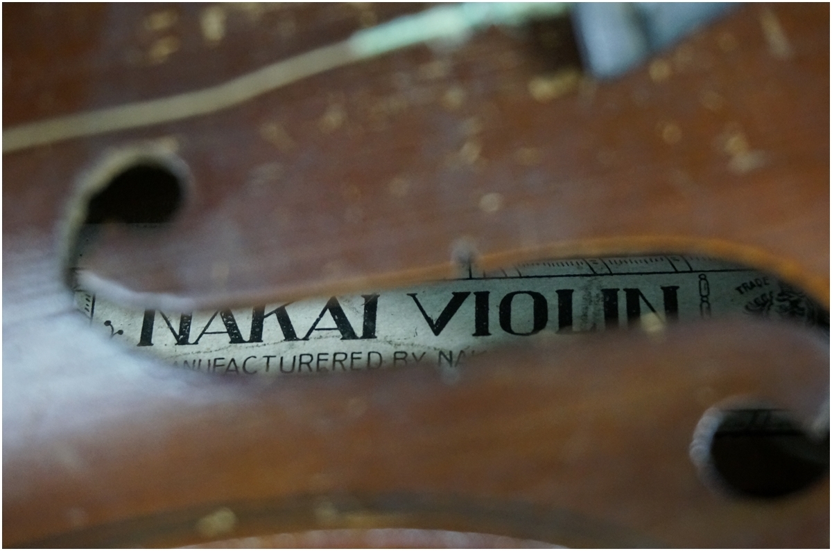 【希少 現状】 NAKAI VIOLIN OSAKA ★ バイオリン フルサイズ ジャパンヴィンテージ ★ №50 ITALIAN MODELの画像6