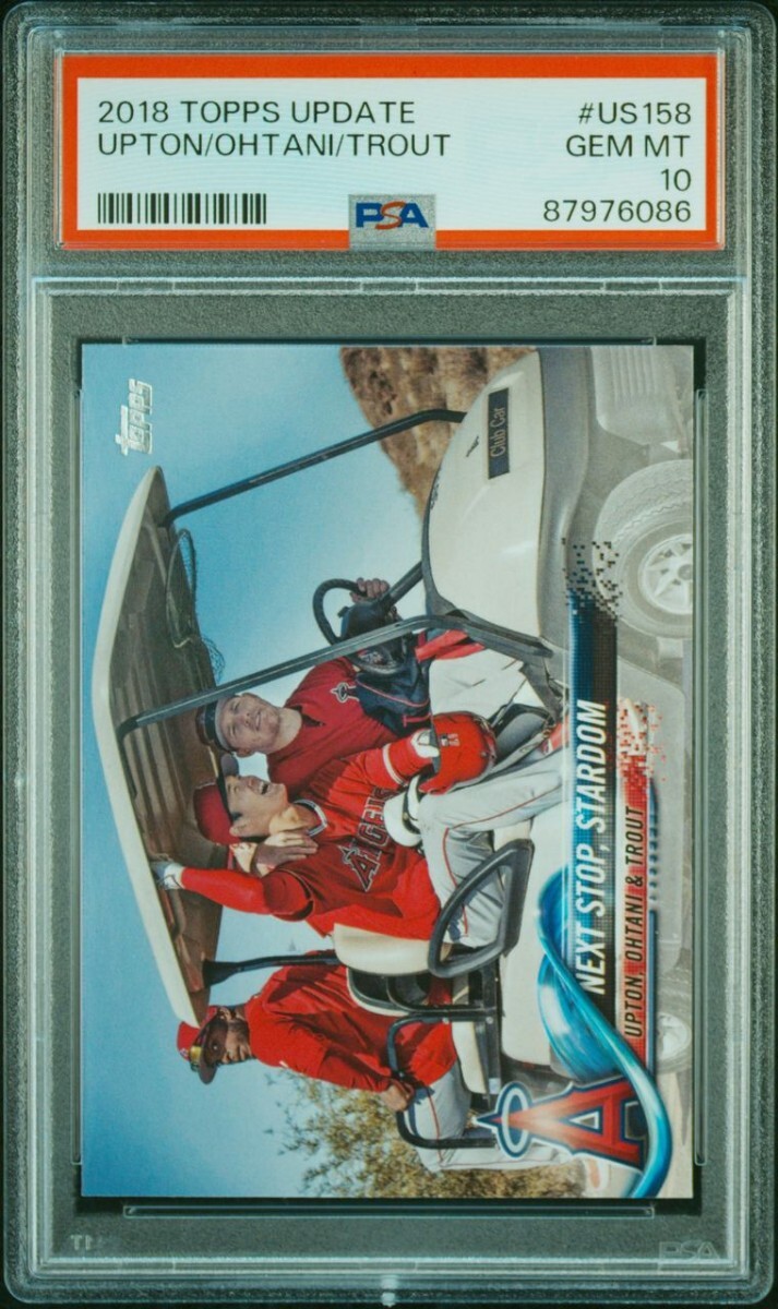 1円出品 PSA10 Topps Update トップス 大谷翔平 マイク・トラウト 2018 ルーキーカード US158 Shohei Ohtani Mike Trout 086の画像1