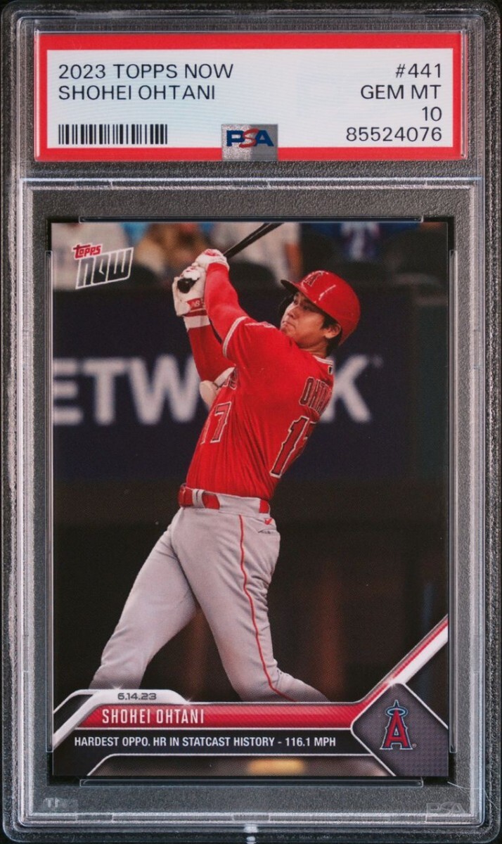 1円出品 PSA10 Topps Now トップスナウ 大谷翔平 441 エンゼルス 2023 Topps Now 441 Shohei Ohtani 二刀流 076の画像1