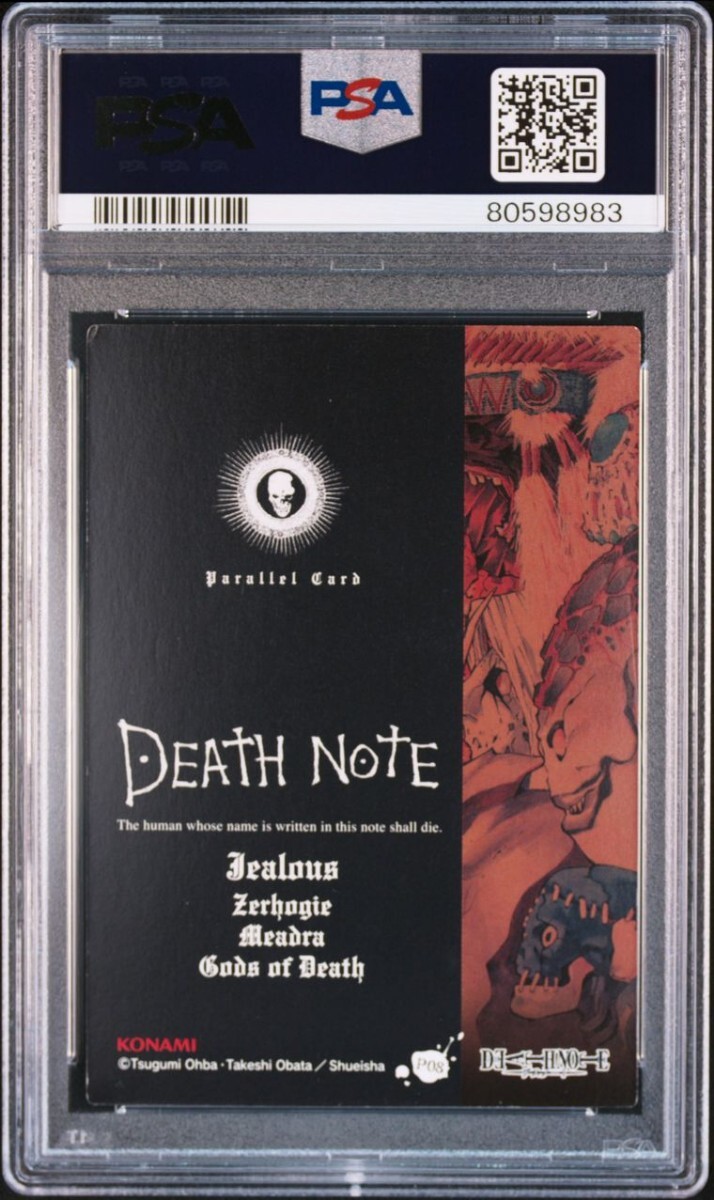 1円出品 PSA6 デスノート トレーディングカード 死神たち パラレル Death Note TCG Gods of Death Parallelの画像2