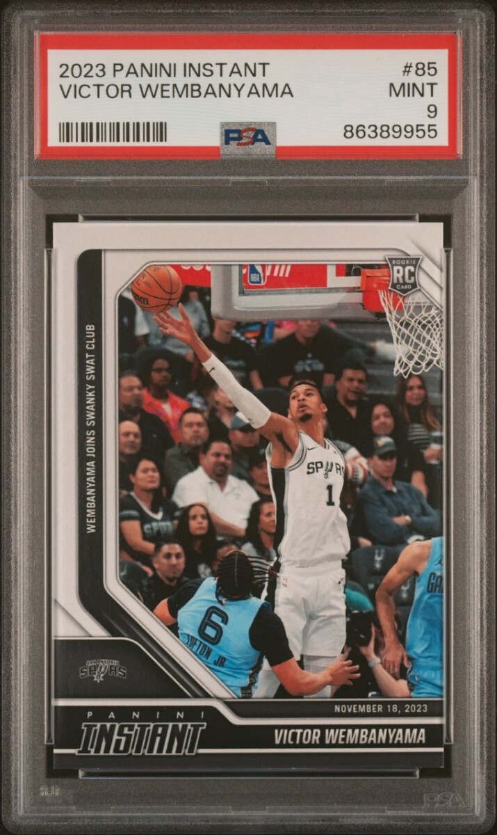 1円出品 PSA9 2023 Panini Instant 85 Victor Wembanyama RC パニーニ インスタント ビクター ウェンバンヤマ ルーキーカードの画像1