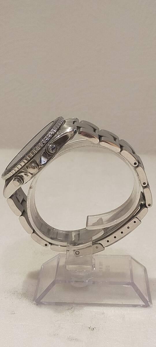 SEIKO クロノグラフ クォーツ腕時計 7T92-0CF0/447060 青文字盤 リューズ操作OK テスター× 中古品 63343_画像2