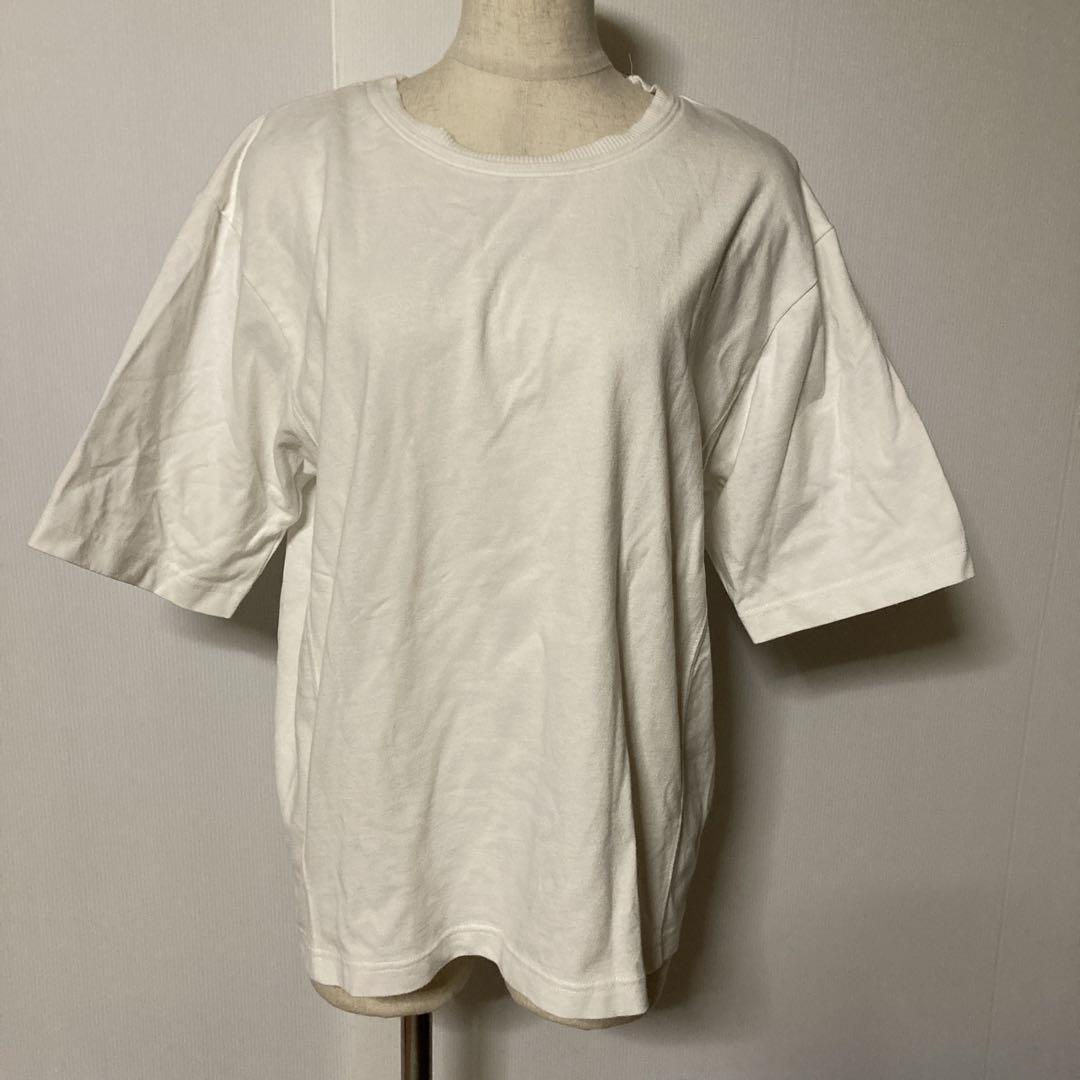 スタディオクリップ　白　半袖　厚手　Tシャツ　カジュアル　ゆったり　幅広い_画像1