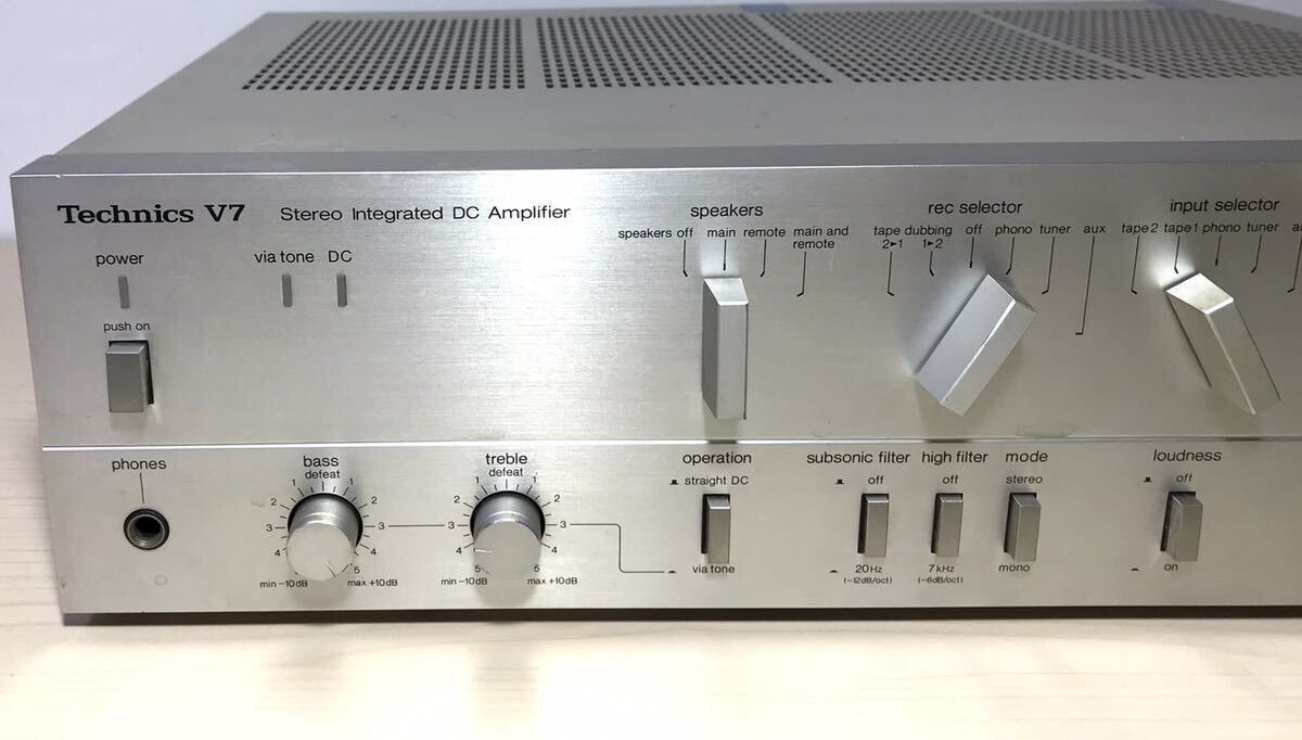 KGNY3923 Technics テクニクス SU-V7 プリメインアンプ STEREO INTEGRATED DC AMPLIFIER オーディオ機器 現状品 の画像2