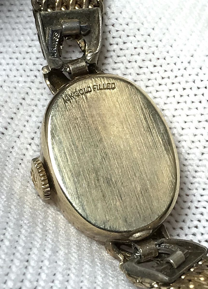 KGNY3927 OMEGA オメガ 手巻き 10K GOLDFILLED 金張り ゴールドカラー レディース 腕時計 アンティーク ヴィンテージ 現状品の画像5