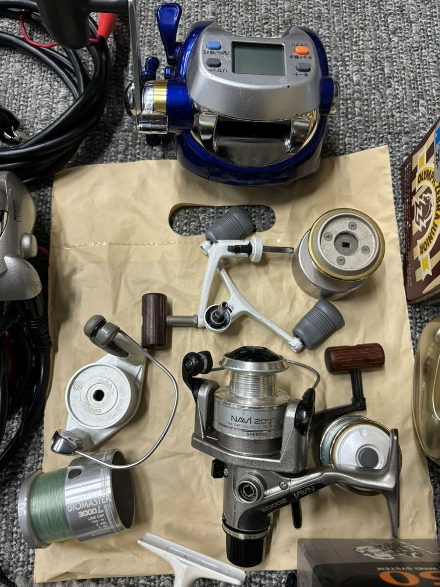 ★1円スタート★SHIMANO シマノ RYOBI リョービ DAIWA ダイワ等 リールパーツ 電動リール スピニングリール等 おまとめジャンク品の画像5