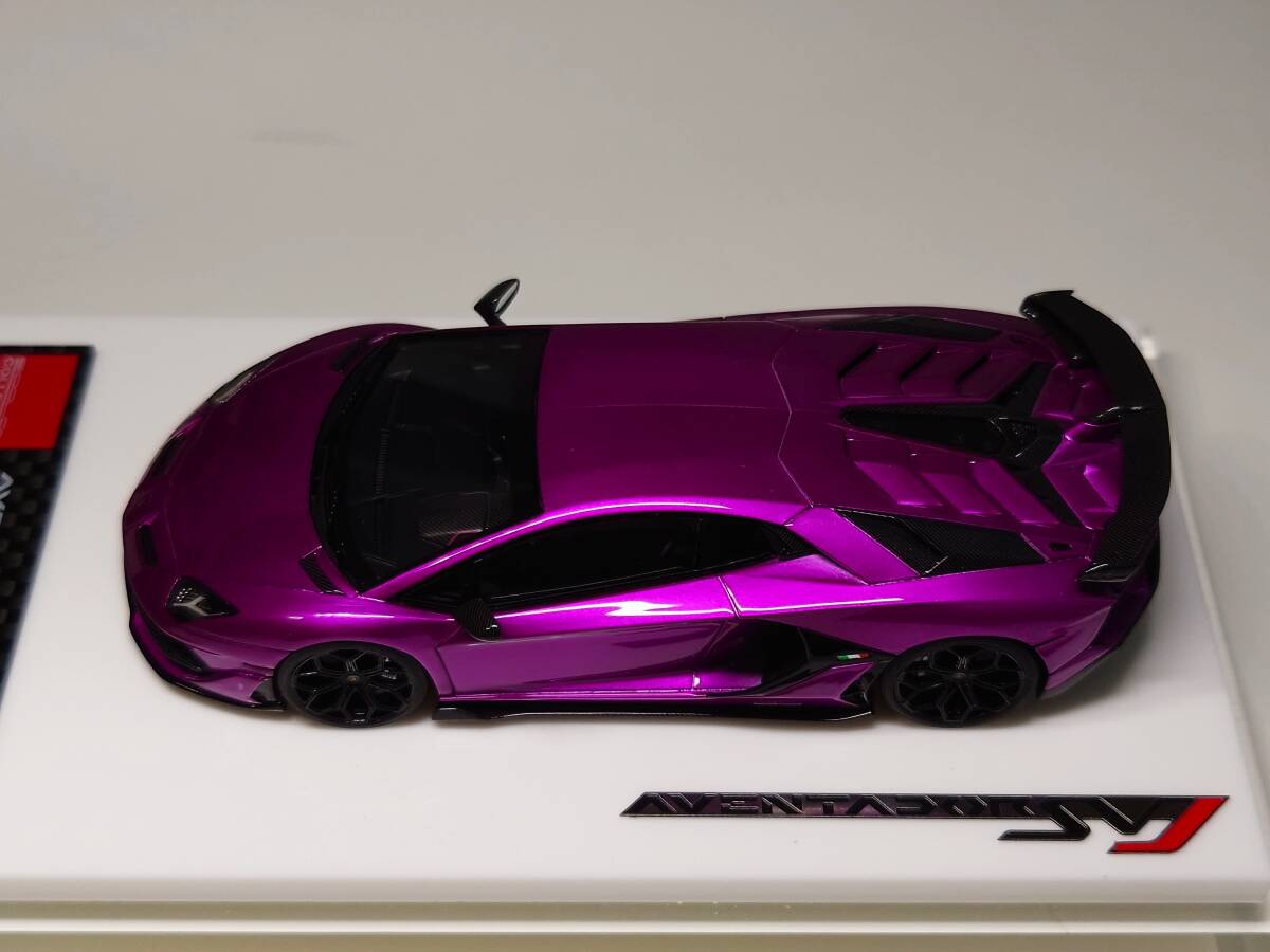 メイクアップ/アイドロン 1/43 Lamborghini Aventador SVJ Viola Ashifa(Carbon Package) Limited 100 pcs.の画像8