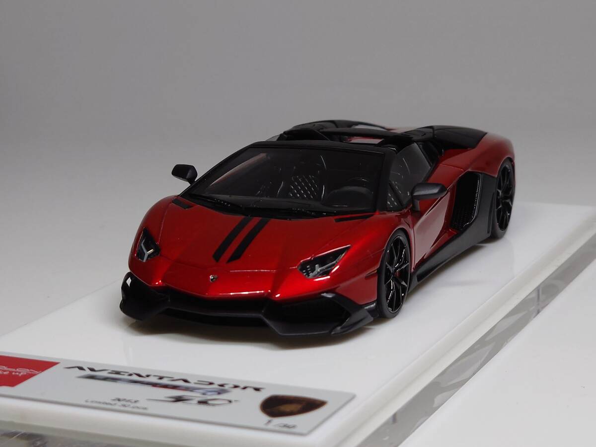 メイクアップ/メイクアップ 1/43 Lamborghini Aventador LP720-4 Roadster 50°ANINIWERSARIO Candy Red Limited 1/30 pcs.の画像2