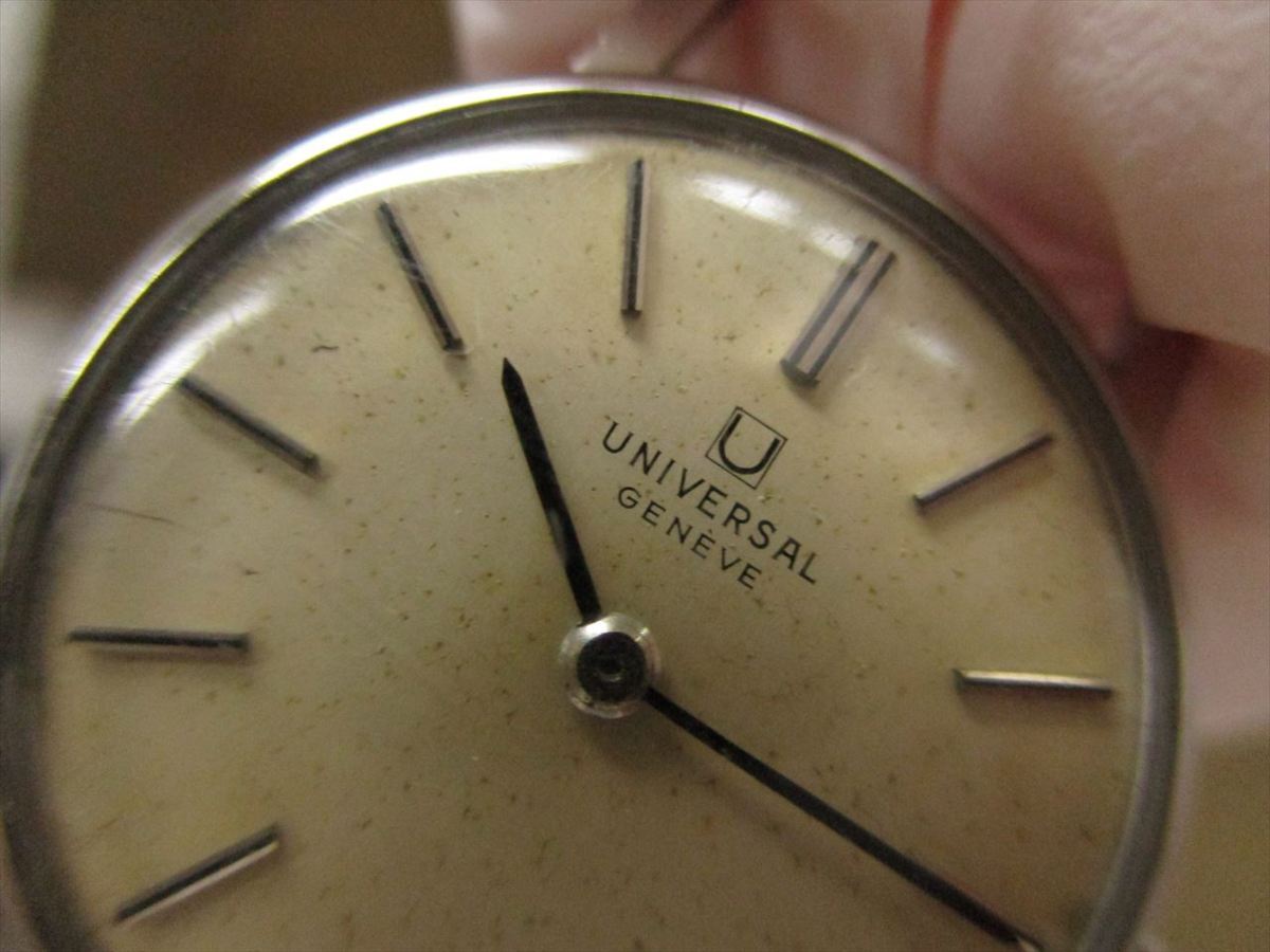 ☆27 送料無料 UNIVERSAL GENEVE ユニバーサル ジュネーブ 手巻き 機械式 動作品 アンティーク ビンテージ 腕時計 レディース 当時物の画像3