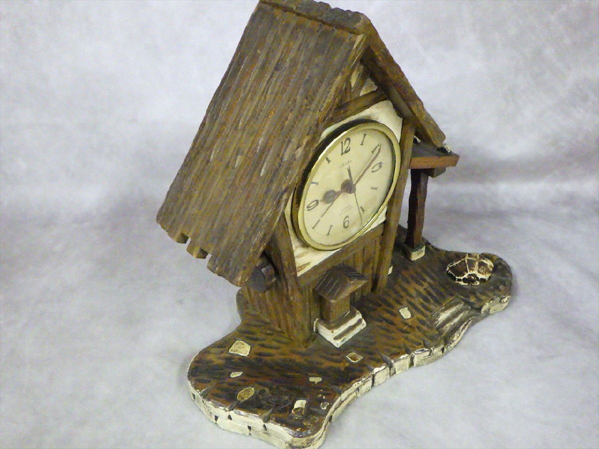 S20 当時物 SEIKO セイコー 日本製 家型 木製 機械式 置時計 オルゴール さくらさくら 動作品 和風 昭和 レトロ アンティーク 手巻き_画像6