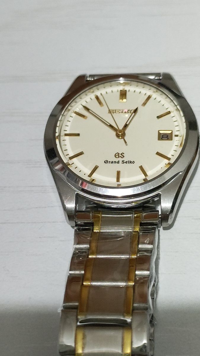 動作品 SEIKO グランドセイコー 8N65-8000 GS ホワイト文字盤 クオーツ メンズ腕時計