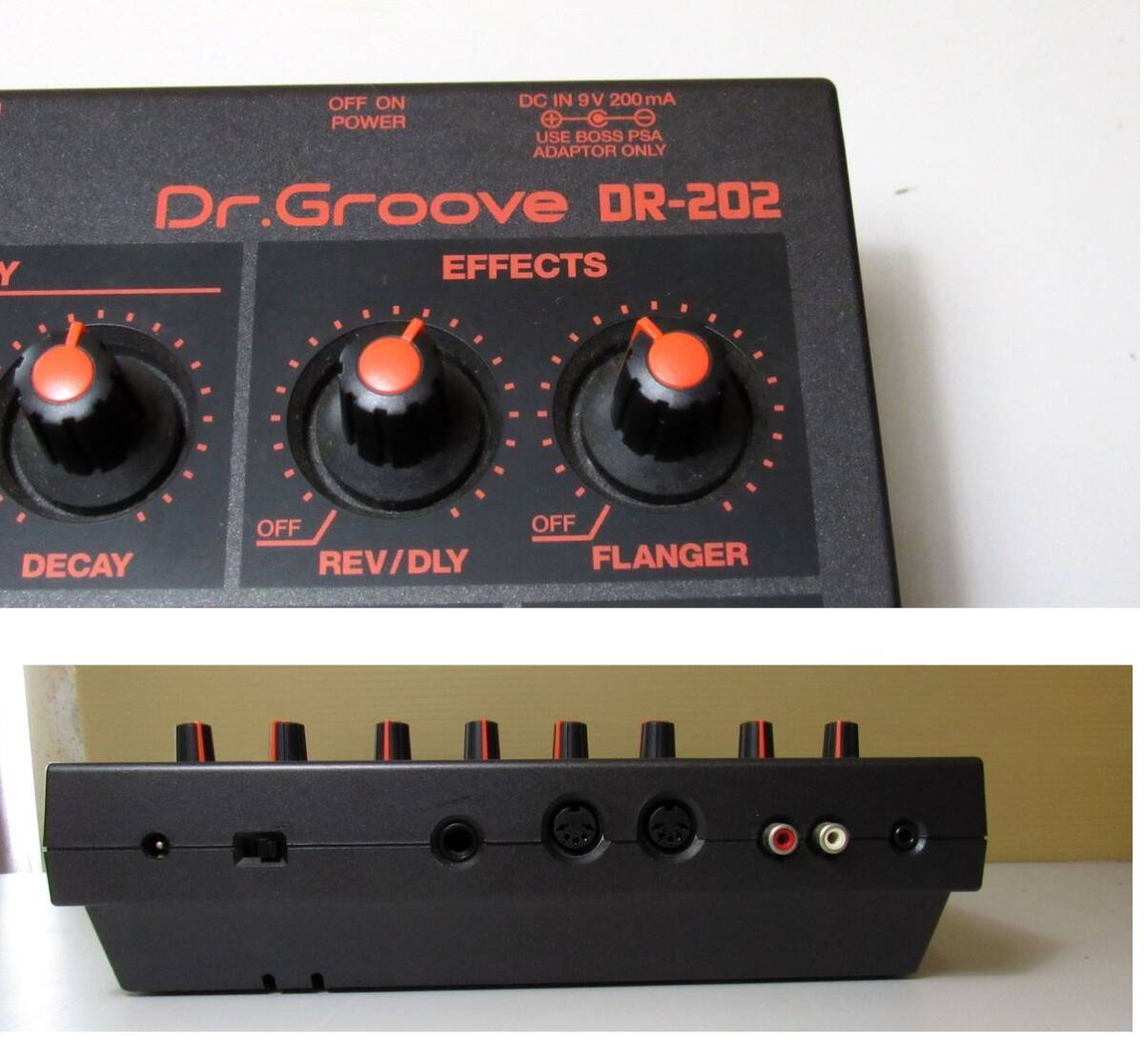 ●■ BOSS Dr.Groove DR-202 AC付き リズムマシン ドラムマシン 動作します少々難あり 取扱説明書 美品 エラー表示 液晶表示薄い 現状販売の画像4