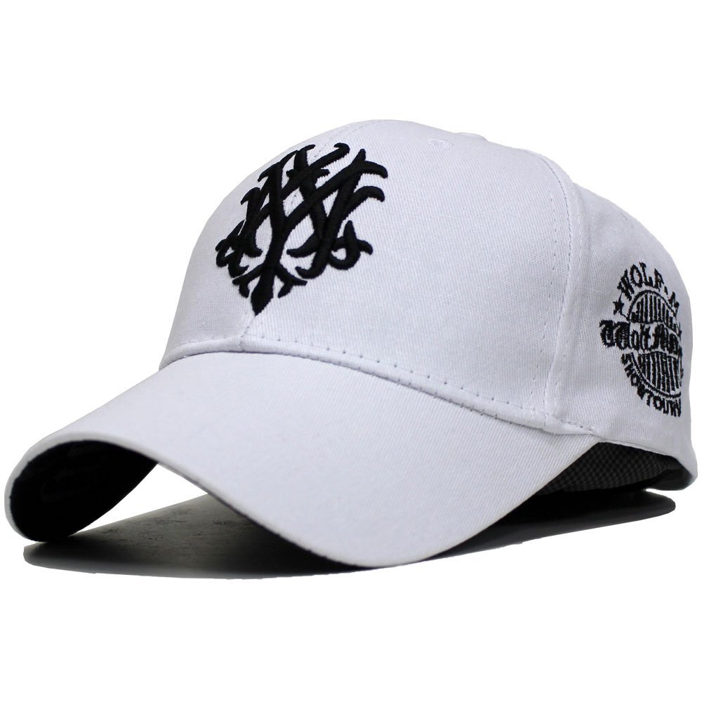 帽子 メンズ レディース キャップ ゴルフ 帽子 スポーツキャップ ウルフ ＣＡＰ ホワイトブラックの画像1