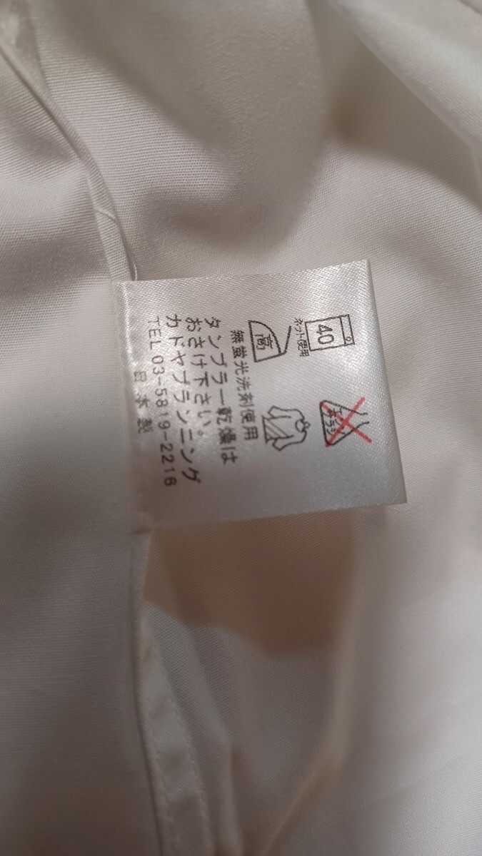 (未使用品)日本製 紳士 ウィングカラー シャツ サイズL 細身 長袖 ウェディング パーティ 衣装 若干の難アリ 倉庫保管品 衣装 ma04_画像7