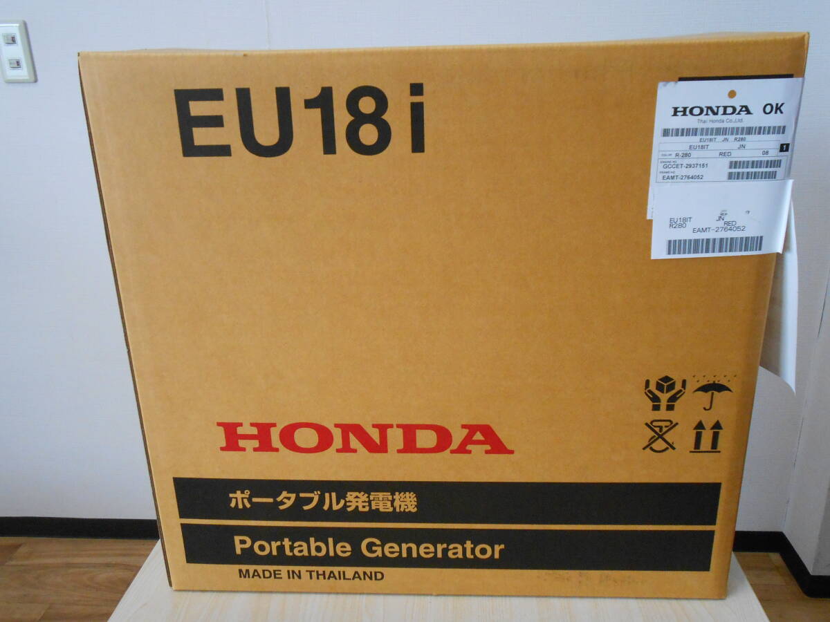 24872 新品 未使用 未開封 HONDA ホンダ ポータブル発電機 EU18i Portable Generater インバータ発電機 保証書有の画像1