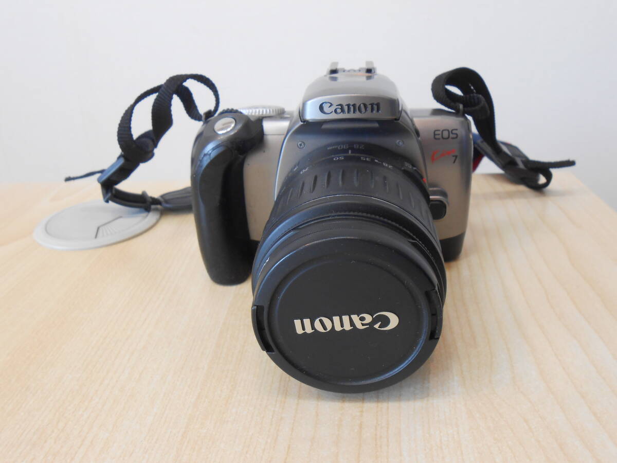 24910 中古 保管品 canon キャノン EOS KISS7 フィルムカメラ 動作未確認 レンズ EF 28-90mm 1:4-5.6 Ⅲ Φ58㎜の画像1