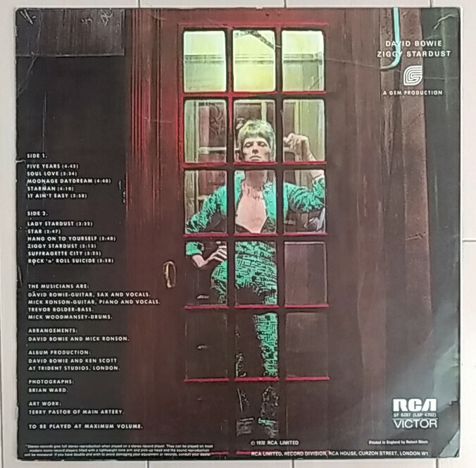 【UK盤 1stPress 1E/1E】David Bowie (デビッド ボウイ)/ The Rise And Fall Of Ziggy Stardust And The Spiders From Marsの画像6