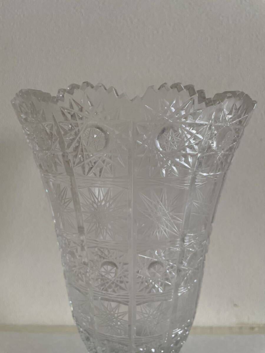 ボヘミア BOHEMIA クリスタルガラス 花瓶 の画像3