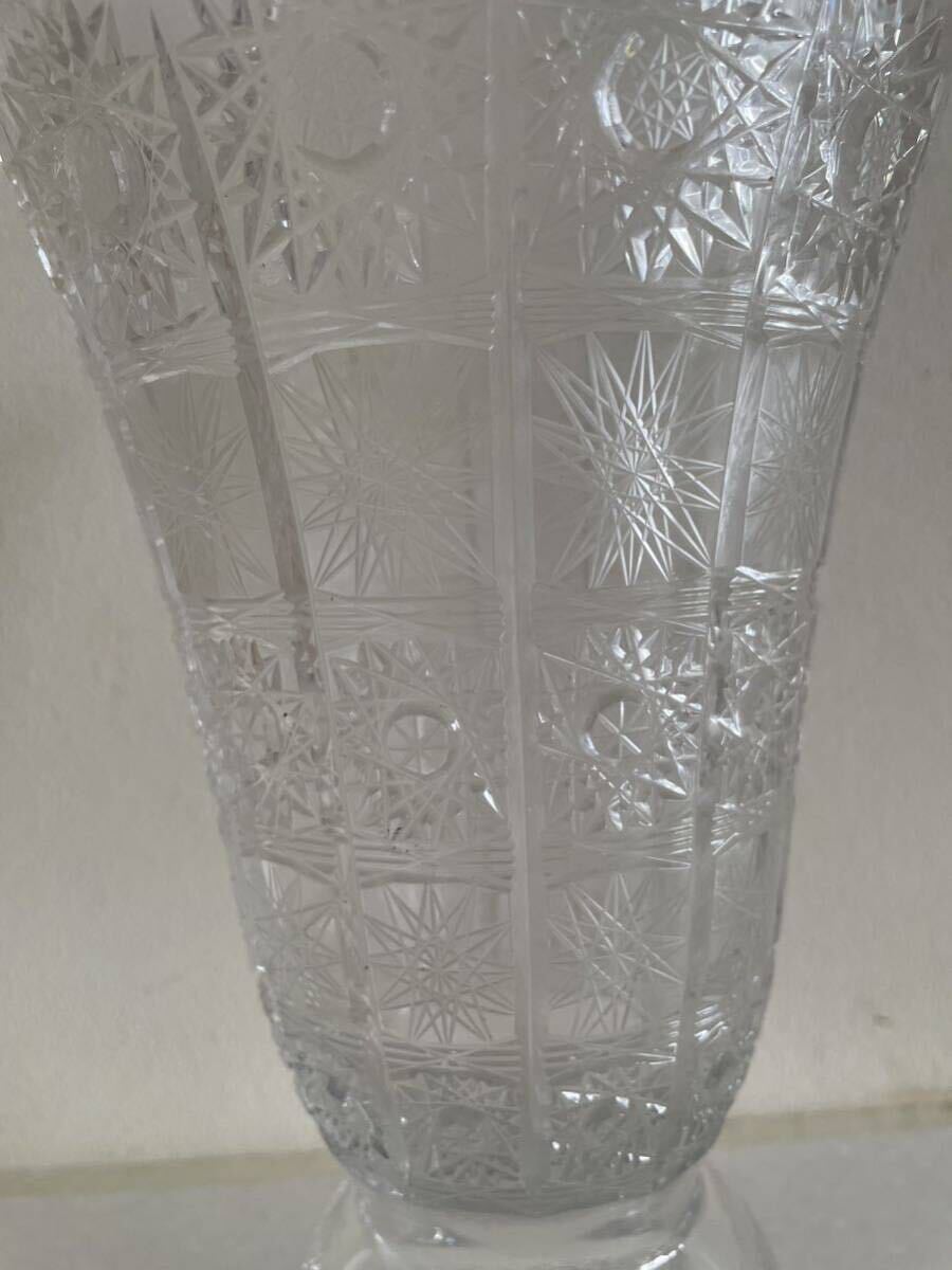 ボヘミア BOHEMIA クリスタルガラス 花瓶 の画像4