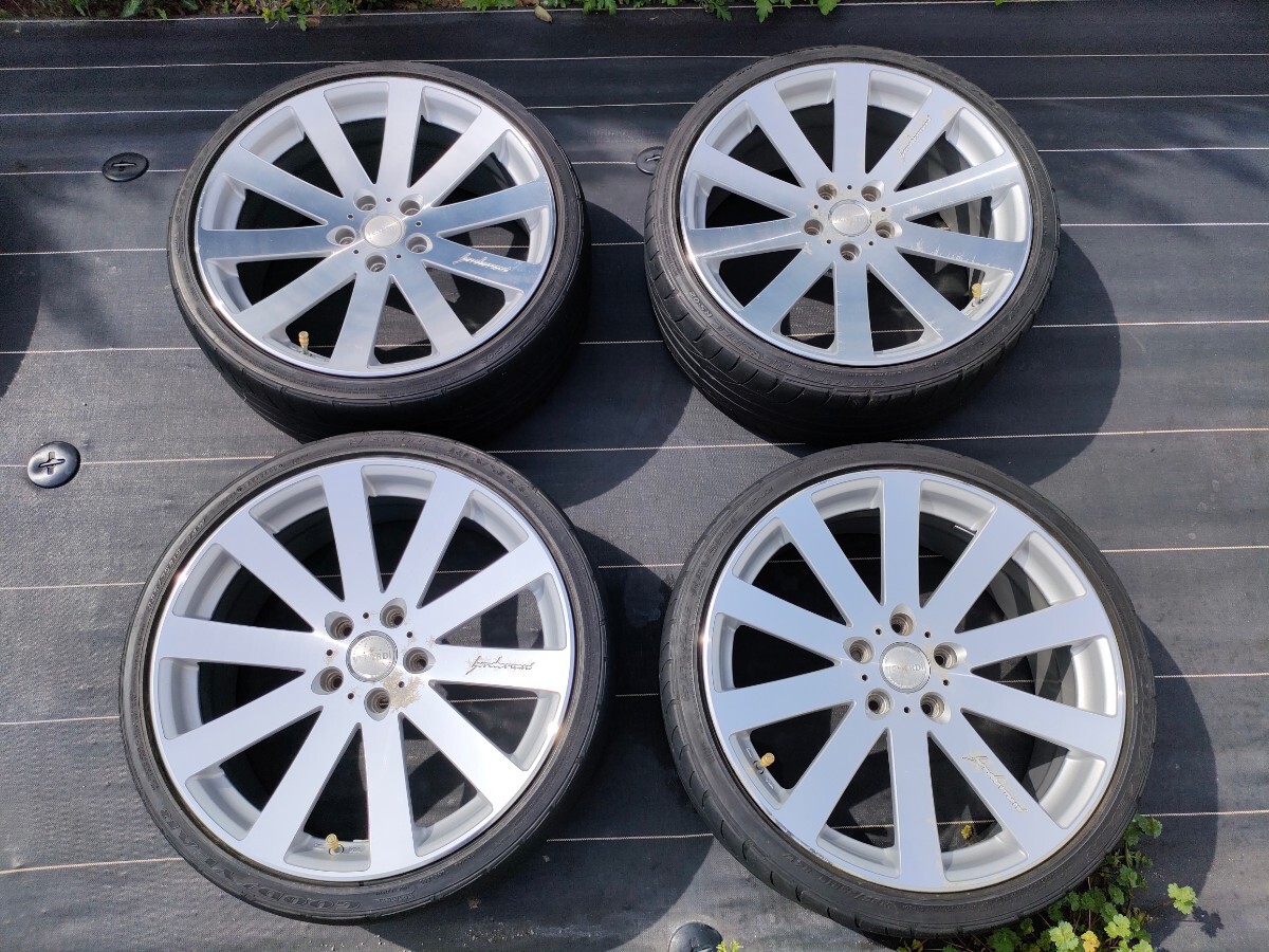 ヴェネルディ VENERDi 19インチ アルミホイール 114.3-5H 19×8J +42 +タイヤ 225/35R19 中古タイヤホイール4本セットの画像1