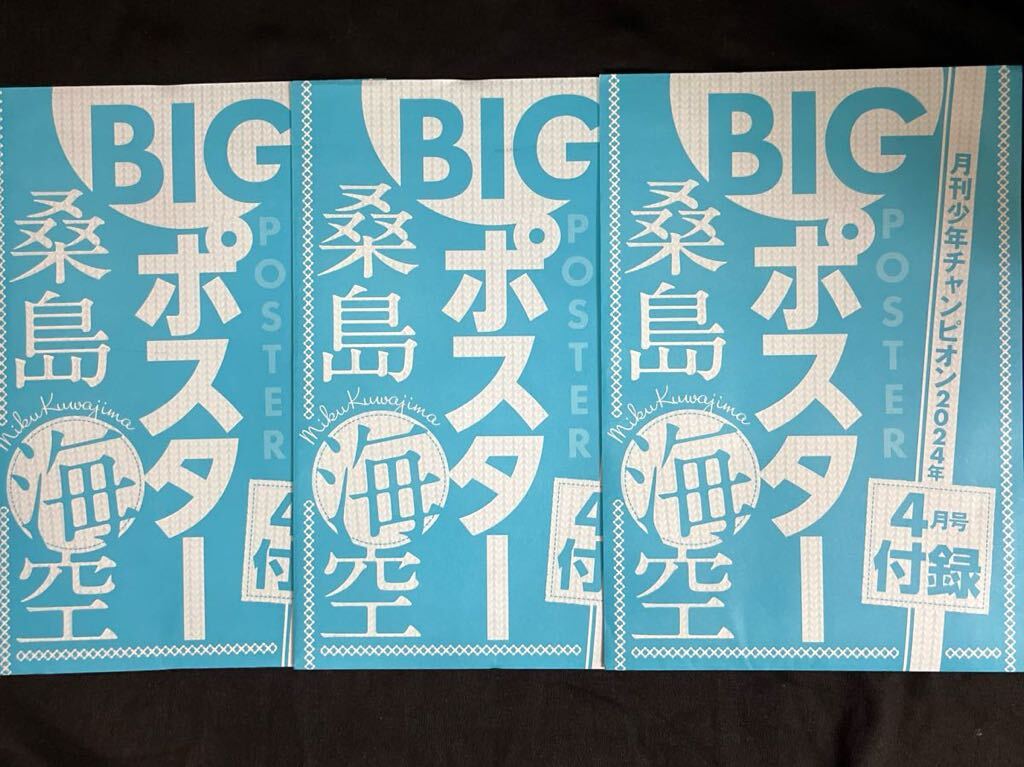 桑島海空★BIGポスター3点セット！月刊チャンピオン付録の画像1