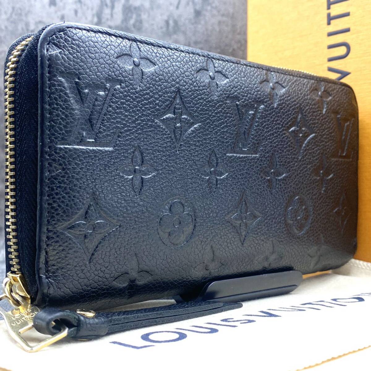 ■極美品/新型/箱袋■ ルイヴィトン Louis vuitton メンズ ジッピーウォレット アンプラント ノワール 長財布 M61864 ブラック 黒 現行_画像1