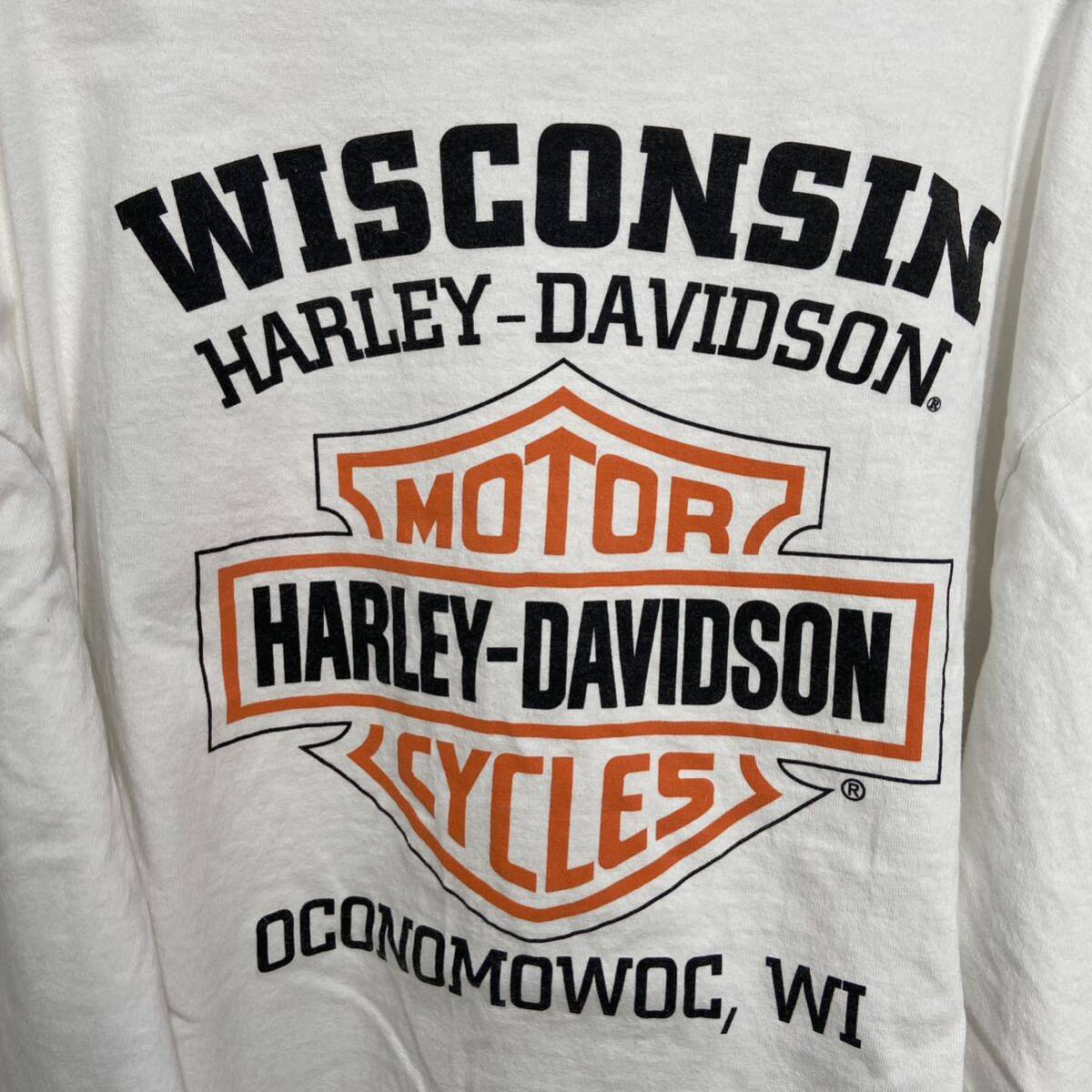 送料無料☆ HARLEY-DAVIDSON☆ロゴロンT☆袖プリバックプリント☆長袖Tシャツ_画像9