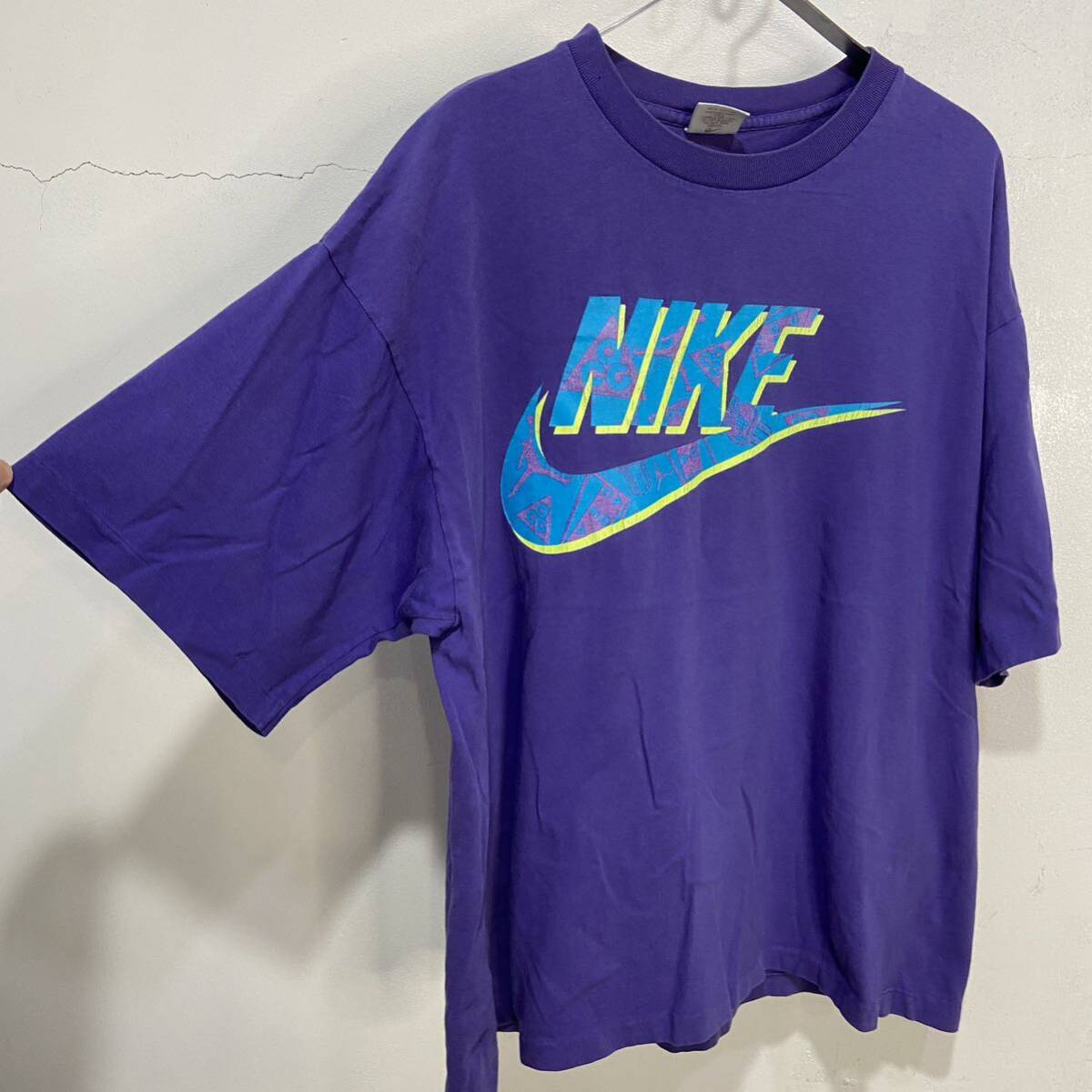 送料無料☆ 90s☆USA製☆NIKE☆ロゴTシャツ☆銀タグ☆ACG☆アクアギア☆ジョーダン_画像4