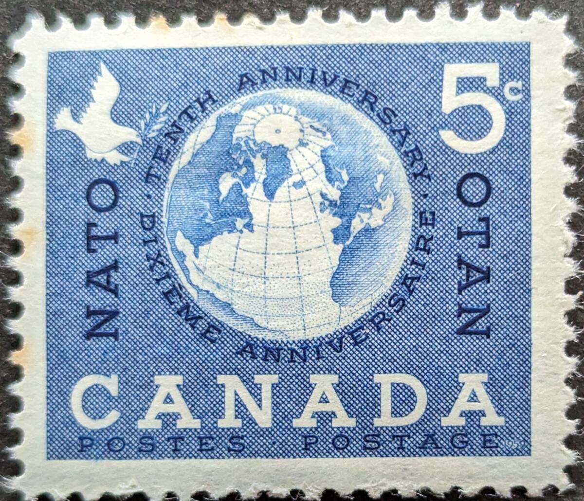 【外国切手】 カナダ 1959年04月02日 発行 NATO加盟10周年 未使用_画像1