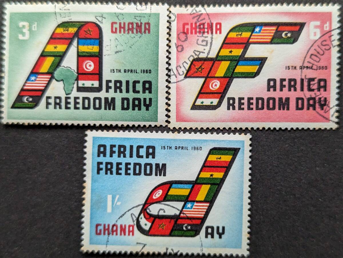 【外国切手】 ガーナ 1960年04月15日 発行 アフリカの自由の日 消印付きの画像1