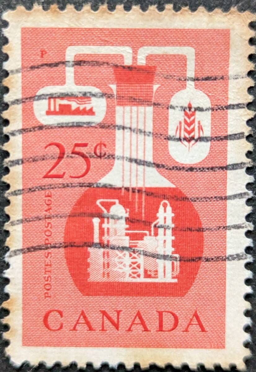【外国切手】 カナダ 1956年06月07日 発行 産業-2 消印付き_画像1