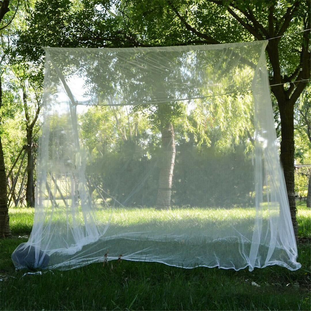 蚊帳 テント モスキートネット 蚊除け 防虫ネット ポータブル キャンプ 高密度の画像2
