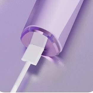 ヘアアイロン 小型 ブラシアイロン コードレス USB充電 アイロン コンパクト ピンクの画像3
