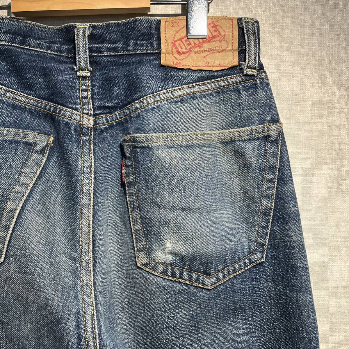 鬼ヒゲ 旧ドゥニーム DENIME BIGEモデ66 xx warehouse フルカウント 激落 ダメージ有り 雰囲気系 オリゾンティ リゾルト 501xx 大戦モデル_画像8