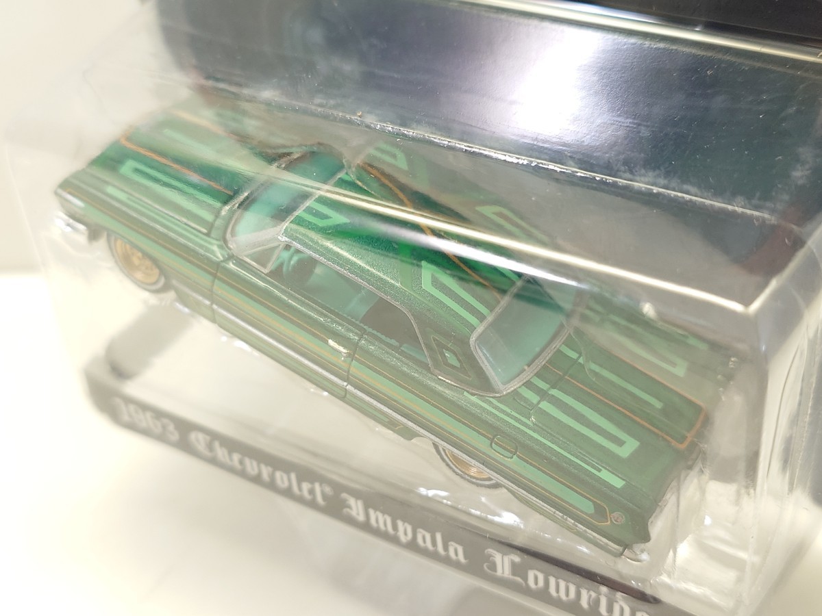 【チェイスカー・シークレット】Mijo特注 グリーンライト 1/64 1963 シボレー インパラ ローライダー Chevrolet Impala Lowrider 62CAFHの画像4