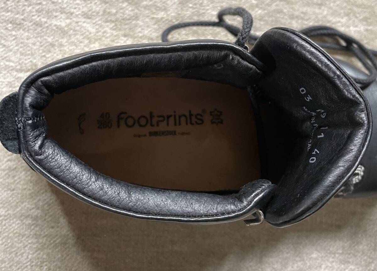 美品 ビルケンシュトック フットプリンツ ブーツ ブラック 40 26.0 レザー Birkenstock Footpronts 靴 革_画像5