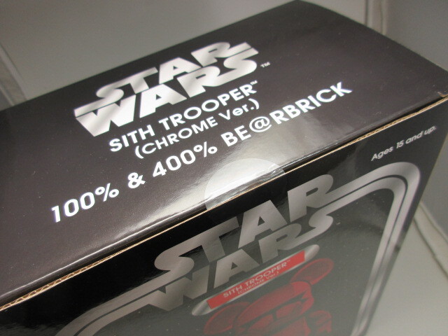 新品 BE@RBRICK SITH TROOPER CHROME 100％ & 400％ STAR WARS ベアブリック メディコムトイ MEDICOM TOY ディズニーの画像4